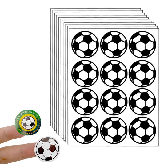 120pcs Soccer Stickers Labels for Paper Bags Helmet Scrapbooking Football Party Favors for Kids Sports Soccer Party Decorations