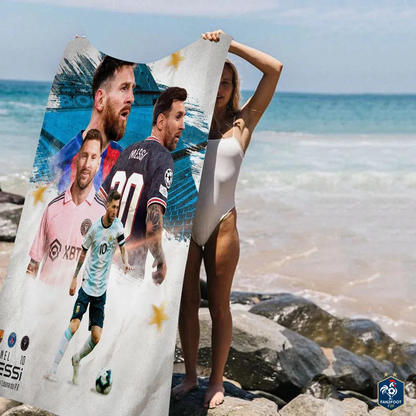 Serviette piscine Messi foot