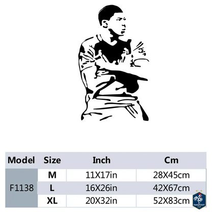 Sticker Mural Kylian Mbappé foot