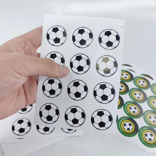 120pcs Soccer Stickers Labels for Paper Bags Helmet Scrapbooking Football Party Favors for Kids Sports Soccer Party Decorations