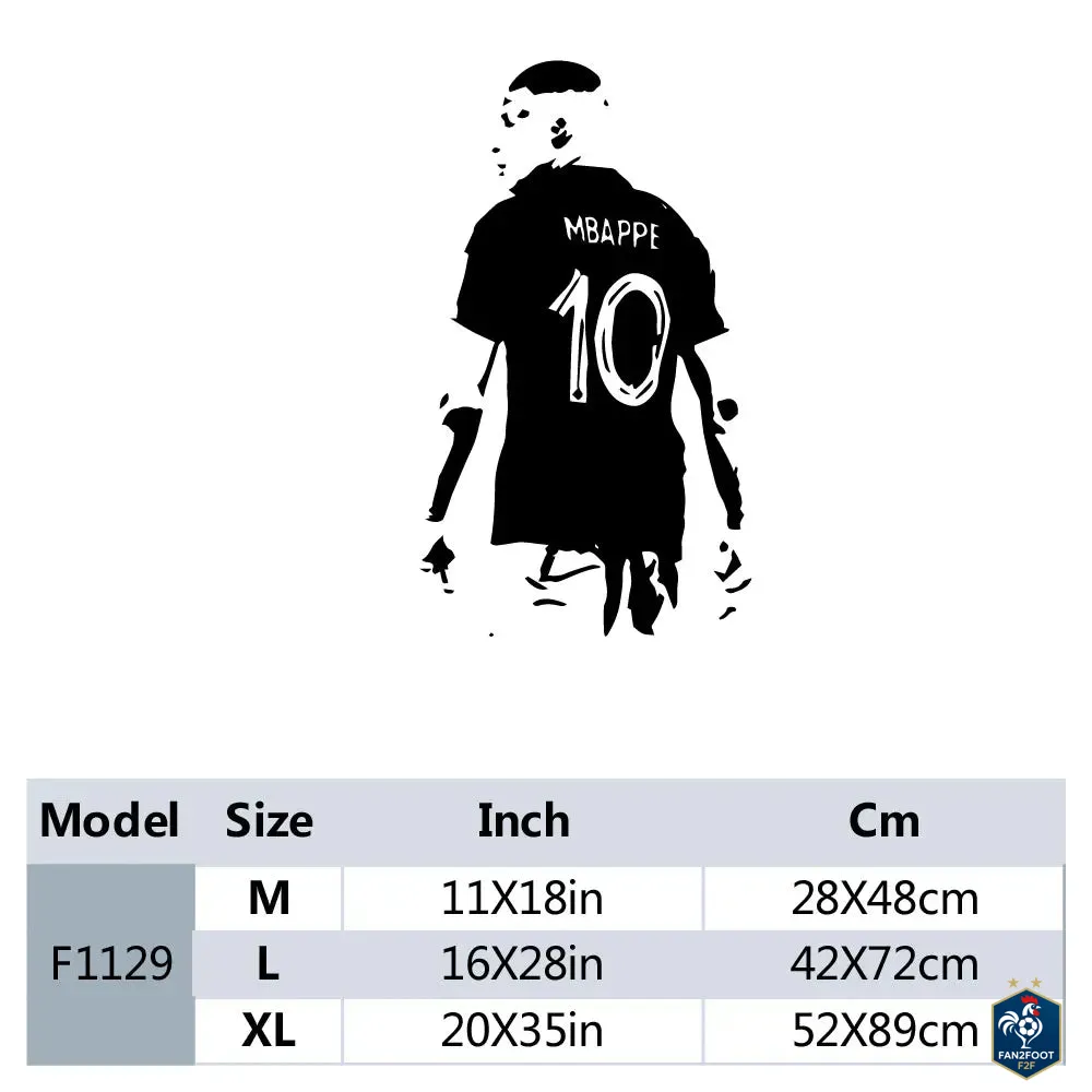 Sticker Mural Kylian Mbappé foot