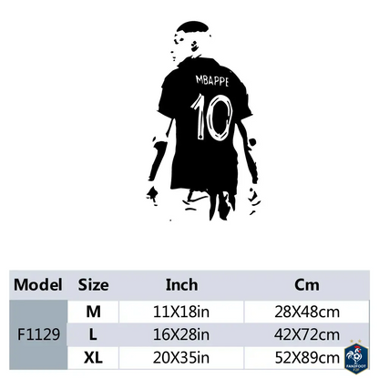 Sticker Mural Kylian Mbappé foot