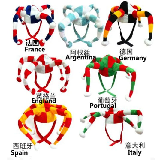 Soccer Carnival Soccer Hat Clown Cap Football Fans Cheer Props for Sports Competition Bar Supplies