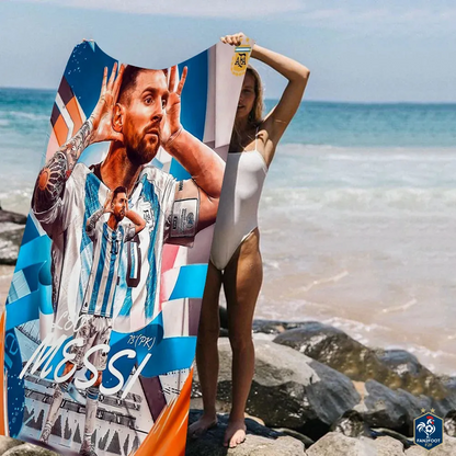 Serviette piscine Messi foot