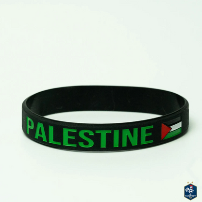 Lot de 2 Bracelets en Silicone Palestine foot