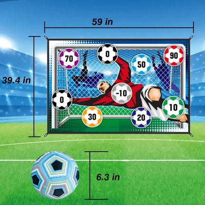 Jeu de Cible Football – Tapis de Tir avec Ballon Collant foot