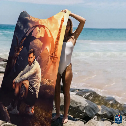 Serviette piscine Messi foot