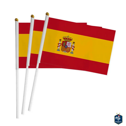 Lot de 10 Drapeaux à Main - Pays foot