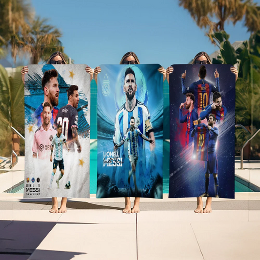 Serviette piscine Messi foot
