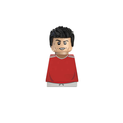 2024 NEW World Famous Football Players Keychain Figurine Messi Ronaldo Neymar Mini Action Building Block Model Toy Kids Gifts