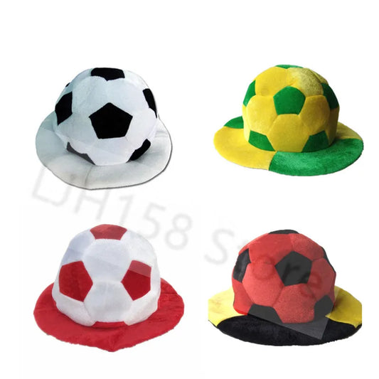 Carnival Party Boy Football Soccer Fans Cap Funny Hat White Black Football Headdress Adult Cosplay Dress Up Accessories