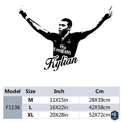 Sticker Mural Kylian Mbappé foot
