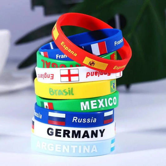 Bracelet Football en Silicone – Éco-Responsable – 23 cm – Accessoire Fête, Événement, Fan de Sport