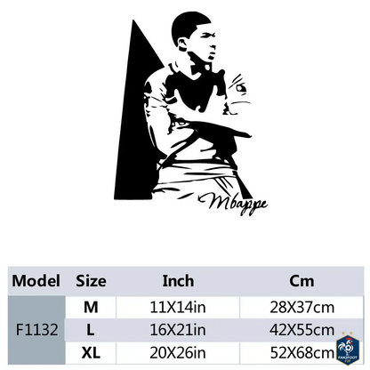 Sticker Mural Kylian Mbappé foot