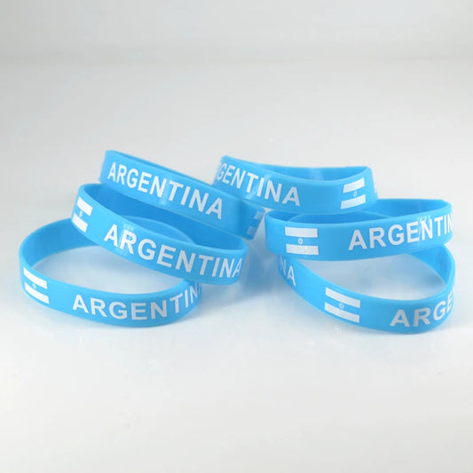 Lot de 25 Bracelets Silicone Équipe d’Argentine – Football/Basket – Accessoire Sport, Mode & Fête