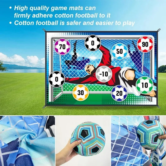 Jeu de Cible Football – Tapis de Tir avec Ballon Collant foot