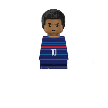 2024 NEW World Famous Football Players Keychain Figurine Messi Ronaldo Neymar Mini Action Building Block Model Toy Kids Gifts
