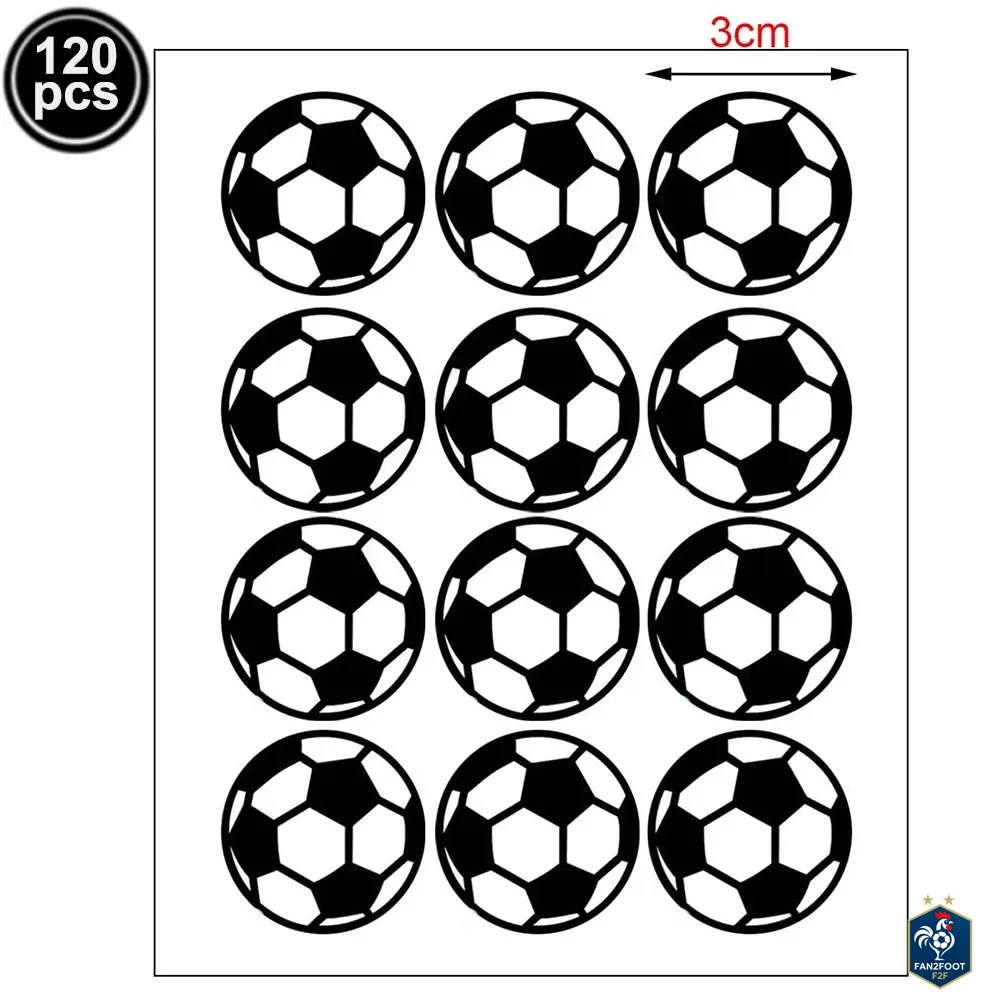 120 Autocollants Football Anniversaire foot