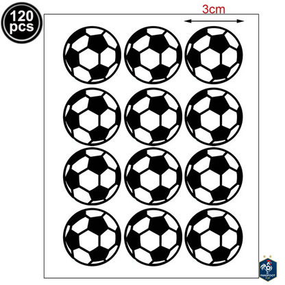 120 Autocollants Football Anniversaire foot
