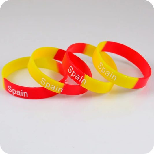 Lot de 25 Bracelets en Silicone Espagne foot