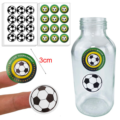 120pcs Soccer Stickers Labels for Paper Bags Helmet Scrapbooking Football Party Favors for Kids Sports Soccer Party Decorations