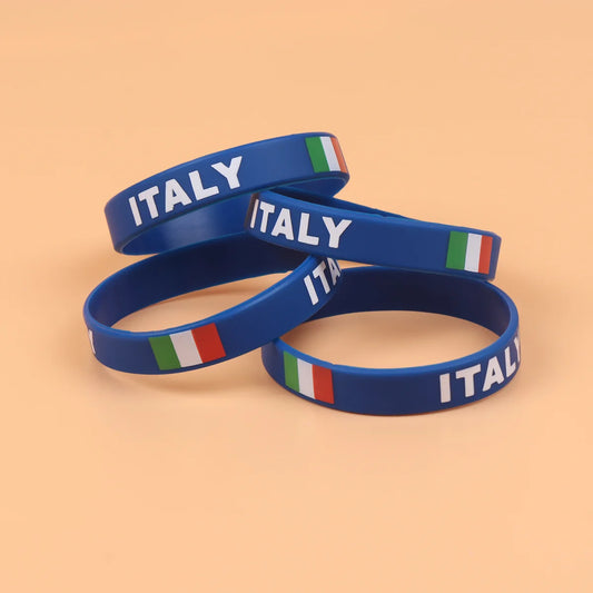Lot de 10 Bracelets Silicone – Italie – Poignet Décoratif Multi-fonction