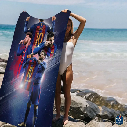 Serviette piscine Messi foot