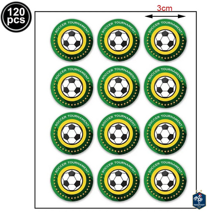 120 Autocollants Football Anniversaire foot