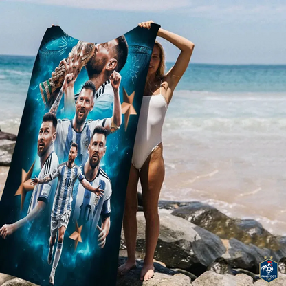 Serviette piscine Messi foot