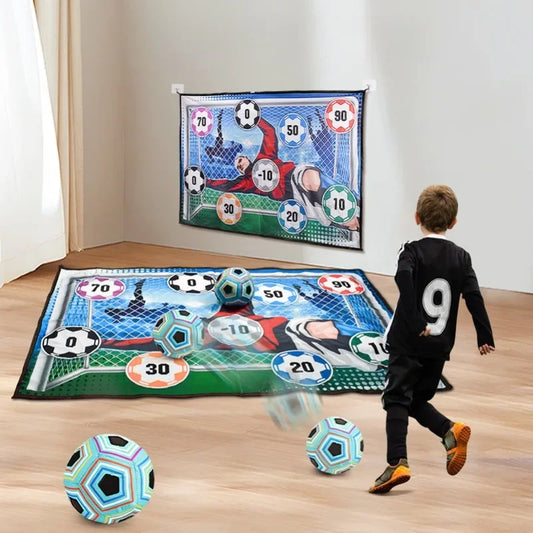 Jeu de Cible Football – Tapis de Tir avec Ballon Collant foot
