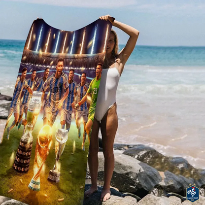 Serviette piscine Messi foot