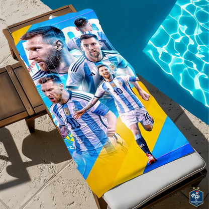 Serviette plage Messi foot
