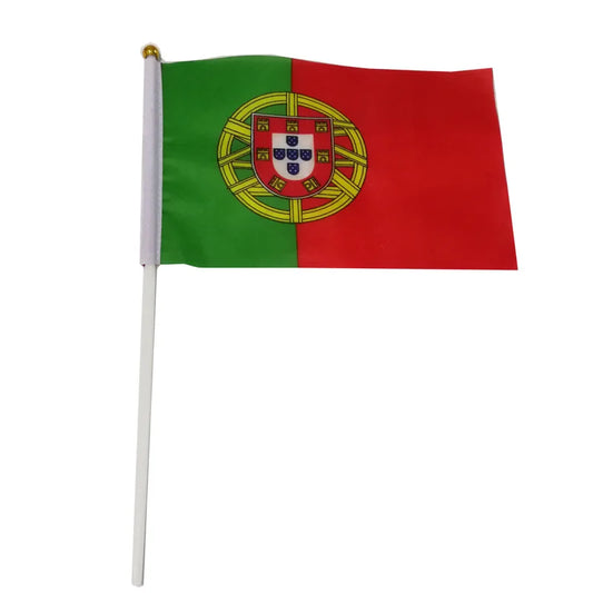 Lot de 10 Drapeaux à Main Portugal foot